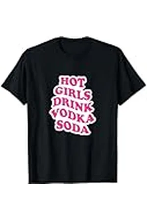 College Chicas calientes beben refresco de vodka Camiseta