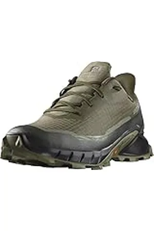 Salomon Alphacross 5 Gore-Tex Zapatillas Impermeables de Trail Running para Hombre, Agarre potente, Protección frente al agua y el clima, Comodidad duradera, Olive Night, 41 1/3