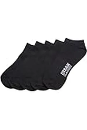 Urban classics Logo No Show Socks 5-Pack Calcetines Cortos, Negro (Black 00007), 9/12 (Size: 43-46) para Hombre
