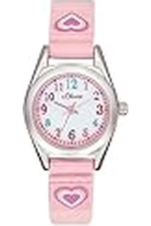 QS by s.Oliver Reloj de Pulsera para niñas Reloj de Cuarzo analógico, con Correa de Nylon, Plata, 3 Bar Resistente al Agua, Viene en Caja de Regalo, 2036765