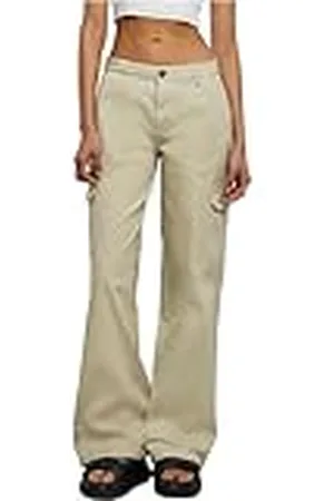 Urban classics Pantalones Cargo para Mujer de Cintura Alta, Rectos, , 38