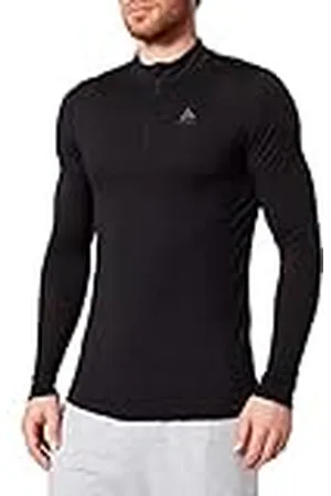 Odlo Hombre Camiseta de manga larga de ropa interior funcional con cremallera 100% MERINO 200 GRAMM