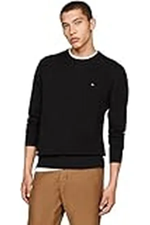 Tommy Hilfiger Jersey Hombre Essential Structure Crew Neck Regular Fit, Negro (Black), M