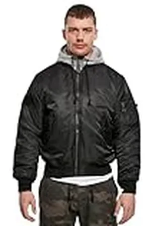 Brandit MA1 Sweat Hooded Jacket, color: black-grey, size: L
