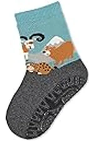 Sterntaler FLI Soft Bergtiere Calcetn Pantufla, Antracita Mel, 18 para Bebés