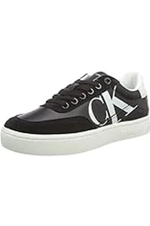 Calvin Klein Jeans Mujer Sneaker con suela cupsole Zapatillas, Negro (Black/Bright White/Silver), 40 EU