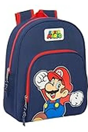 Safta SUPER MARIO WORLD - Mochila Infantil, Ideal para Niños de Diferentes Edades, Cómoda y Versátil, Calidad y Resistencia, 28x10x34 cm, Color
