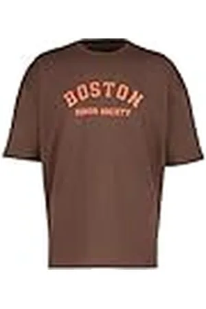 Trendyol Camiseta básica de Punto de Cuello Redondo para Hombre Joven Camisa, , L