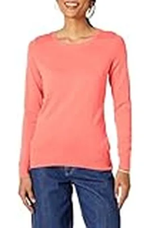 Amazon Jersey de Cuello Caja Ligero de Manga Larga (Disponible en Tallas Grandes) Mujer, , S