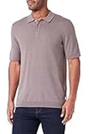 JACK & JONES Jjeemil Polo de Punto S/S Sn Pantalones Vaqueros, Negro/Rayas: Cloud Dancer, XS para Hombre