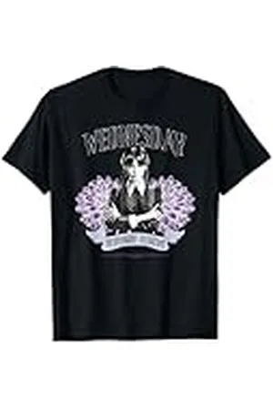 Wednesday Nevermore Academy Blooming Flowers Portrait Camiseta