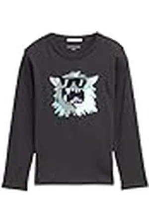 TOM TAILOR 1044373 Camiseta de Manga Larga para niños con Lentejuelas Reversibles, 29476-Gris Cobalto, 104-110
