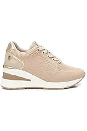 Xti Zapatilla Mujer Beige - Calzado Cómodo y Versátil - Moda Casual - Modelo 14372101 (Talla 41)