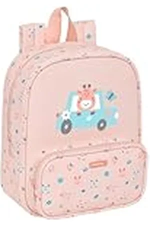 Safta PREESCOLAR JIRAFA - Mochila Guardería, Adaptable a Carro, Fácil Limpieza, Ideal para Niños de Diferentes Edades, Cómoda y Versátil, Calidad y Resistencia, 22x10x27 cm