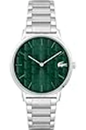 Lacoste Reloj Analógico de Cuarzo para Hombre Colección CROCORIGIN con Correa de Acero Inoxidable Plateada - 2011311