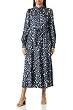 Kaffe Kaninna Shirt Dress Vestido Informal, Vintage índigo/Chalk Print, 38 para Mujer