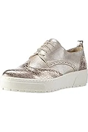 QS by s.Oliver 5-5-23652-36, Zapatos de Cordones Derby Mujer, Plateado (Platinum 921), 38 EU