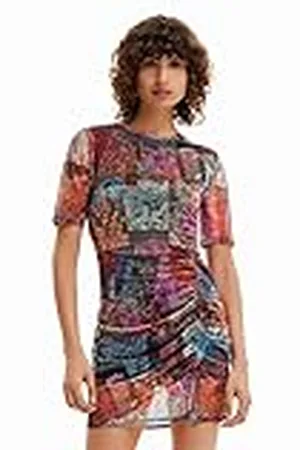 Desigual Vest_Roma 9019 Tutti Fruti Vestido Informal, Material de Acabados, XL para Mujer