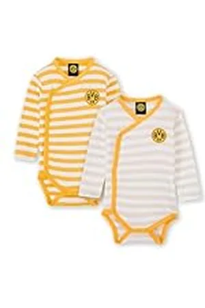 Borussia Dortmund BVB - Body para bebé (2 Unidades, Talla 50), Color Negro y Amarillo, , 86-92
