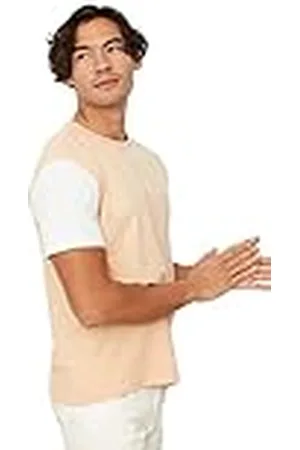 Trendyol White Male Regular fit Bike Collar Short Camiseta, S de los Hombres