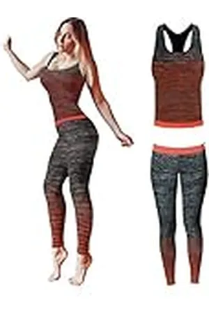 FM London Vest Top And Leggings - Conjunto Ropa Deportiva, Naranja, Talla Única (Talla del Fabricante 8-14)