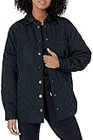 Amazon Chaqueta Tipo Camisa Acolchada y Holgada de poliéster Reciclado, Disponible en Tallas Grandes (Anteriormente Amazon Aware) Mujer, , XXS