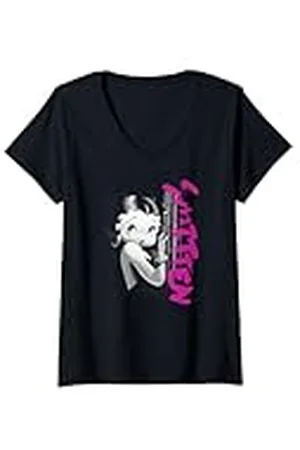 Betty Boop Mujer Glamour Smitten Camiseta Cuello V