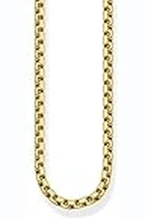 Thomas Sabo KE1110-413-39-L60 - Cadena Venezia para hombre chapada en plata de ley 925 con chapado en oro amarillo 750, longitud 60 cm, 60cm, Plata esterlina Yellow Gold, No es una piedra preciosa