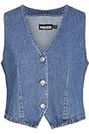 Pieces® Pcsky Vest Chaleco de Jean, , XS para Mujer