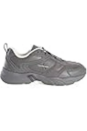 Calvin Klein Chunky Sole Sneaker Hombre Retro Tennis Low Lace de Ante, Gris (Charcoal Grey), 45