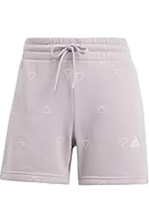 adidas Mujer Essentials Monogram Fleece Graphic Shorts, , L