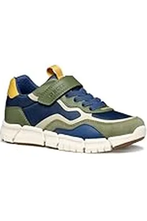 Geox J FLEXYPER Boy A, Zapatillas, Military/Blue, 36 EU