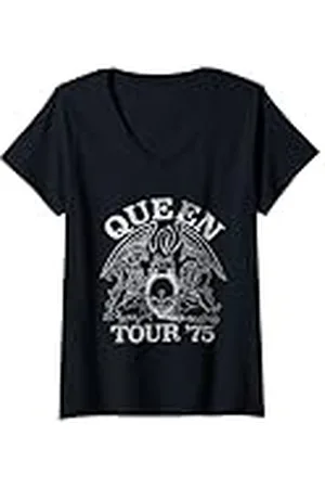 Queen Logotipo oficial del Tour 75 de Camiseta Cuello V