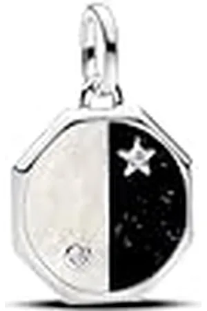 PANDORA ME Yin & Yang 793688C01 - Colgante de plata de ley con circonitas, compatible con Moments, Schwarz/Weiß, Plata de ley, Circonita cúbica