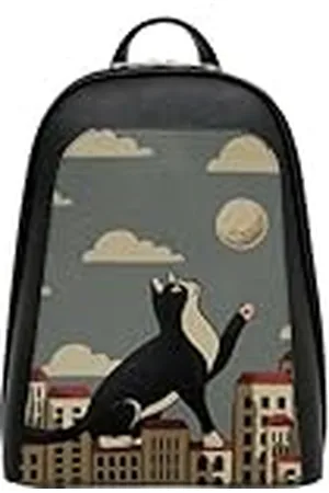 Dogo Femme Cuir Vegan Bleu Sac à dos - Over the Moon Motif