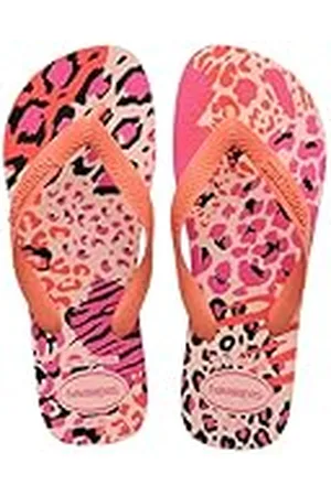 Havaianas Top Animals, Chanclas, Cómodas, Ligeras y Duraderas, Suela con Estampado de Animal Print, Tiras Anchas y Suela Flexible, Mujer