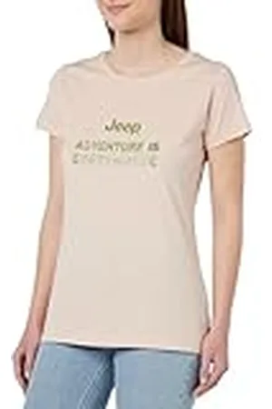 Jeep O102925-P558 J Camiseta Mujer Adventure is Everywhere Estampado Grande Anillos Árboles J23W Mujer XL