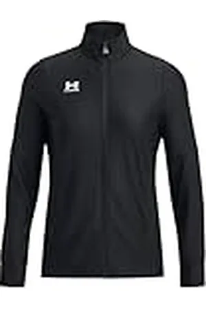 Under Armour UA Challenger Track Jacket Chaqueta de deporte ligera y transpirable, chaqueta con cremallera para jugar al fútbol, color /blanco