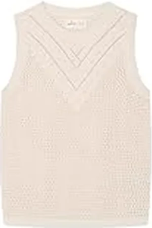 Springfield SPRINGFILED Top Pointelle Punto , Suéter Mujer, white, M