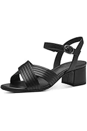 Jana Softline 8-28366-42 007 Black Absatzsandale Komfortable Mehrweite Alltagsschuh Festlich Elegant, Sandalia con talón Mujer, , 36 EU Ancho