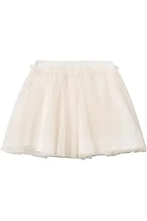 Benetton Gonna 4xtgg0011 Falda, Color Blanco, 5 años para Niñas