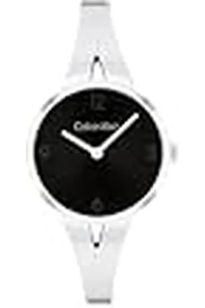 Calvin Klein Reloj Analógico de Cuarzo para Mujer Colección Joyful con Pulsera Rígida de Acero Inoxidable Plateada - 25100026