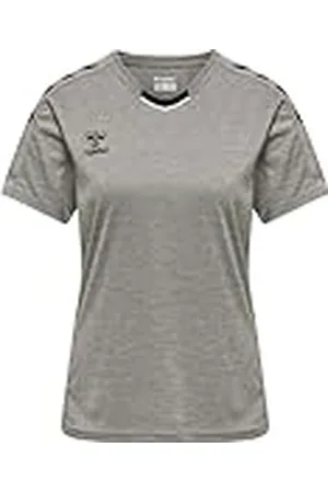 Hummel Camiseta de Mujer Hmlcore Xk Poly Jersey S/S Woman, Mujer, Camiseta, 211457, Gris, Small