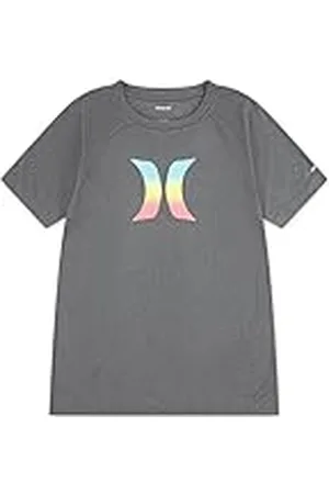 Hurley Rash Guard Shirt Camisa de proteccin de Sarpullido, Icono Heather Negro, 4 años para Niños