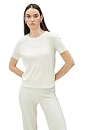 Koton Pleated Crew Neck Short Sleeve T-Shirt Camiseta, , S para Mujer