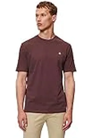Marc O’ Polo Marc OߴPolo Hombre Camiseta de punto de algodón orgánico con cuello redondo, (Dark Romance), L