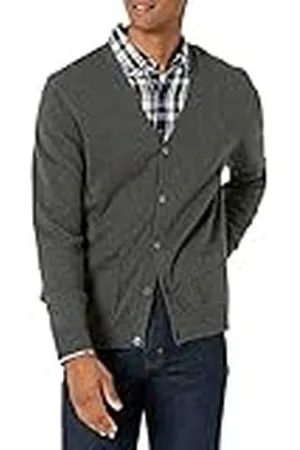 Amazon Suéter Cárdigan de Algodón Hombre, , S