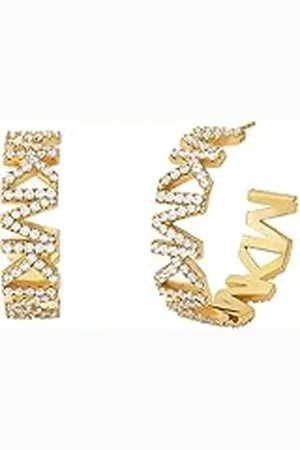 Michael Kors Pendientes de latón en tono dorado premium para mujer MKJ7955710
