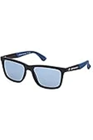 BMW BMW M Motorsport BS0031 Gafas de Sol para Hombre, Gafas de Sol Ligeras y Casual, Lentes Rectangulares Azul Polarizado, Mate