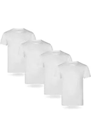 FM London (paquete de 4) camiseta orgánica para hombre | Camisetas de hombre de peso medio multipack óptimo para el uso diario | Sin etiqueta, cómoda, suave
